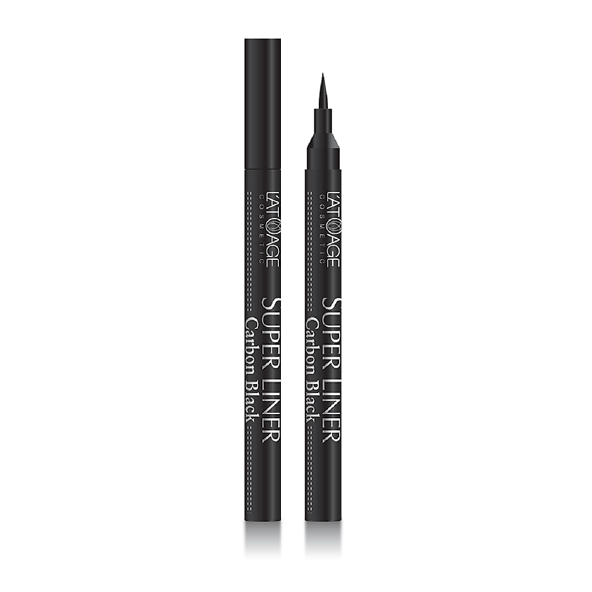 Изображение товара L'ATUAGE COSMETIC Подводка-фломастер для глаз "SUPER LINER Carbon Black", черная