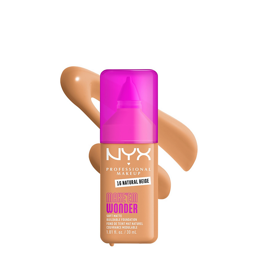 Изображение товара NYX PROFESSIONAL MAKEUP Make 'EM Wonder Natural Beige тональная основа 30 мл