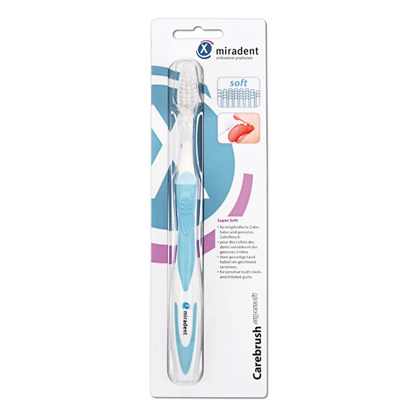 Изображение товара МIRADENT Carebrush Supersoft мягкая зубная щетка для чувствительных зубов