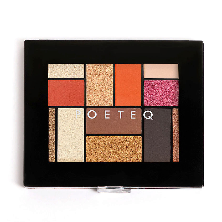 Изображение товара Палетка теней POETEQ Визаж Совершенное покрытие 12 оттенков, 36 г