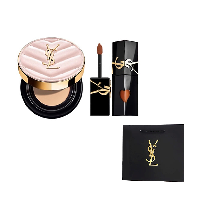 Изображение товара Набор средств для макияжа Yves Saint Laurent Touche Eclat Glow-Pact Cushion + THE INKS Vinyl Cream 