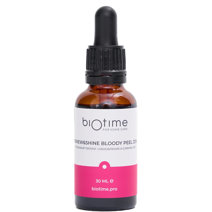 Изображение товара Кровавый пилинг для лица BIOTIME FOR HOME CARE 32% с кислотами, обновление и сияние кожи 30 мл