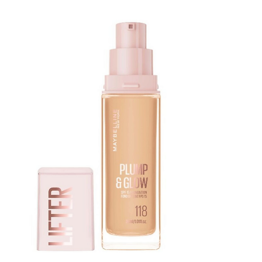 Изображение товара MAYBELLINE Тональный крем Lifter Plump & Glow Foundation, Nº 118