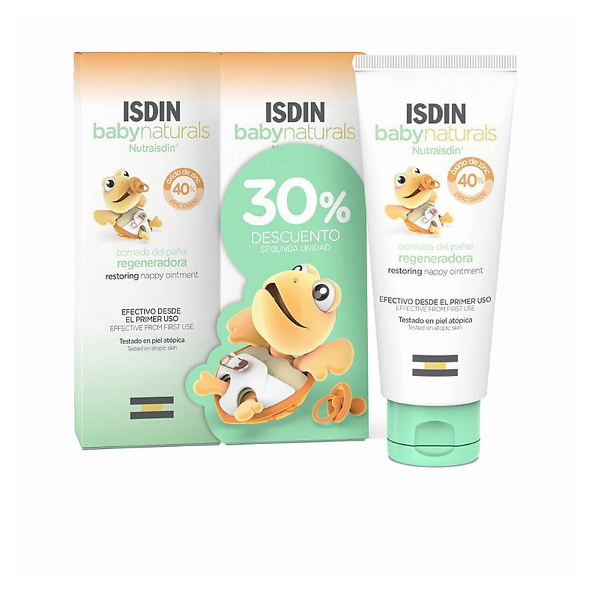 Изображение товара ISDIN Восстанавливающая мазь под подгузник Baby Naturals Restoring Nappy Ointment 40 ZnO 2x100 мл