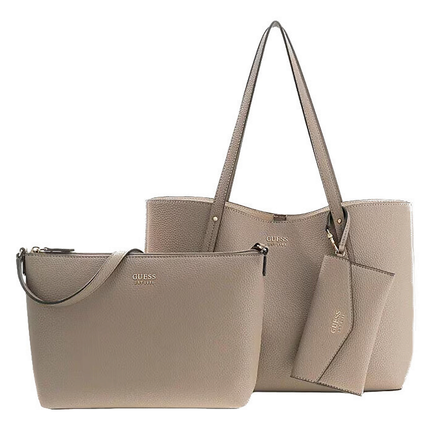 Изображение товара Женская сумка-шоппер Guess Brenton Tote Bag из искусственной кожи коричневая