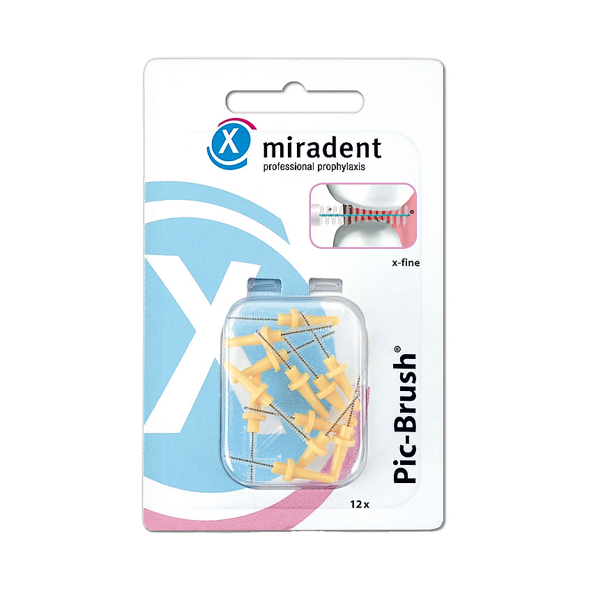 Изображение товара Запасные межзубные ершики MIRADENT Pic-Brush 12 шт для чистки зубов