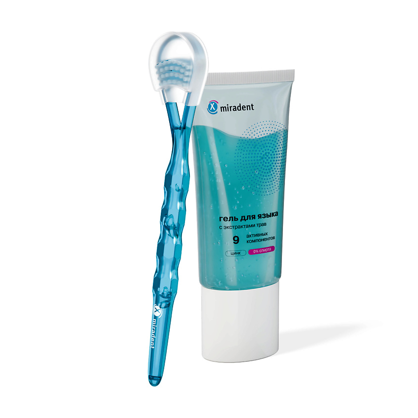 Изображение товара Миредент Набор для ухода за языком Tong-Clin Set щетка и гель 50 мл