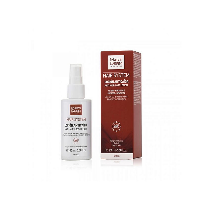 Изображение товара МАРТИДЕРМ Лосьон против выпадения волос Hair System 3GF 100 мл для мужчин и женщин