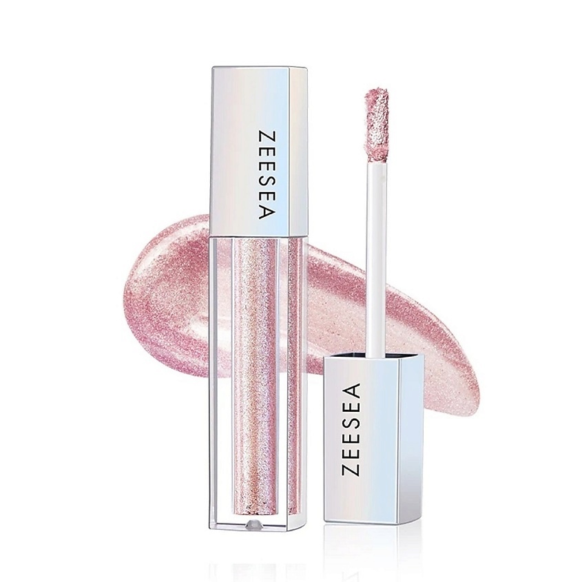 Изображение товара ZEESEA Тени для век кремовые Glitter Liquid eye shadow, № 01 Сакура Асакуса, 2,8г