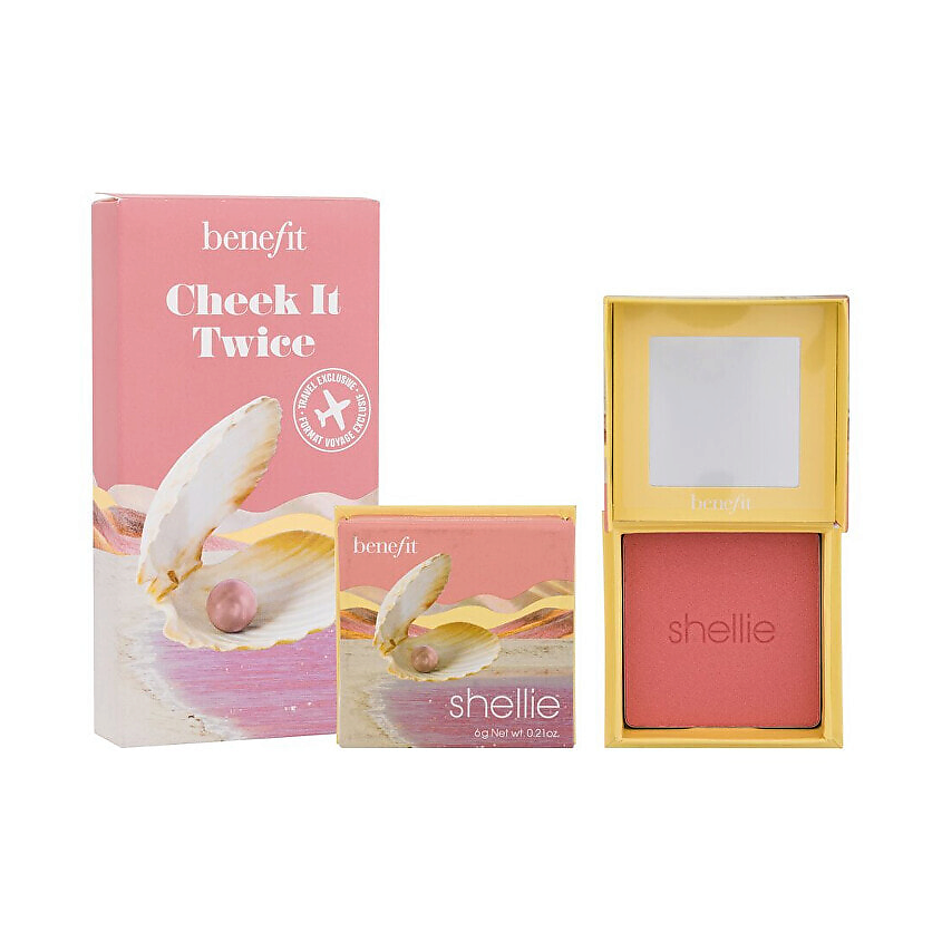 Изображение товара BENEFIT Компактные румяна Shellie Cheek It Twice Blush Set, Оттенок: Shellie, Объем: 2*6 г