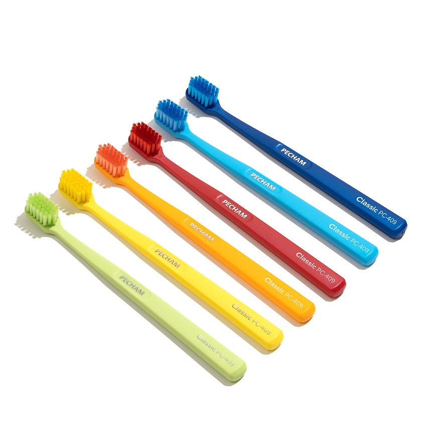 Изображение товара PECHAM Набор зубных щеток средней жесткости PC-409, 6 шт
