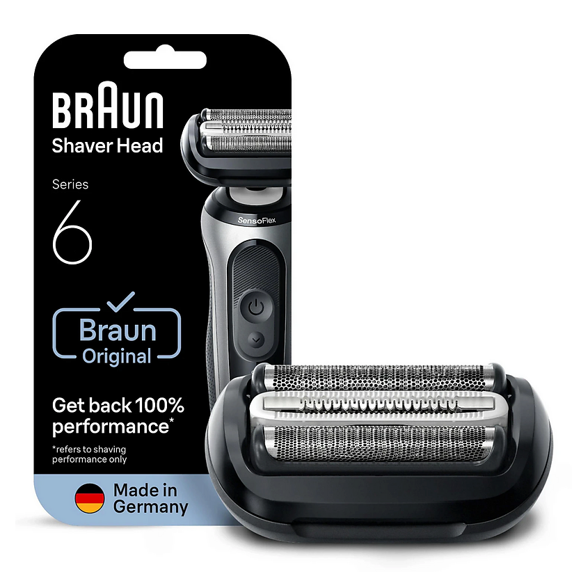 Изображение товара BRAUN Сетка и режущий блок для электробритвы Series 6 64B, Цвет: Черный, металлик