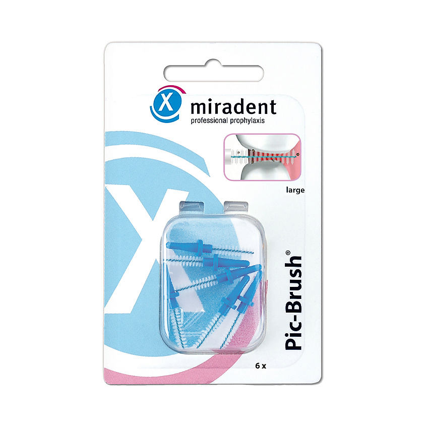 Изображение товара Межзубные ершики Pic-Brush MIRADENT для очистки брекетов и промежутков, 6 шт