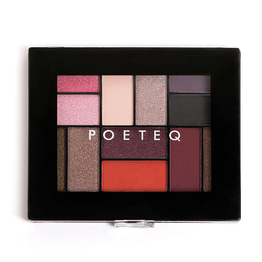 Изображение товара Палетка теней POETEQ Визаж Совершенное покрытие 12 оттенков, 36 г