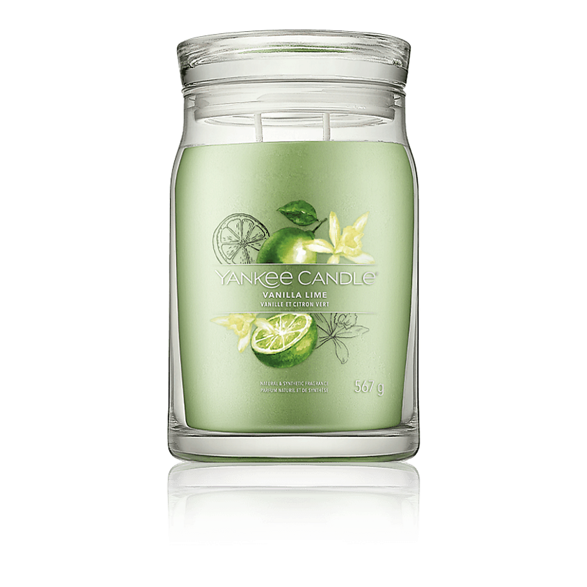 Изображение товара Ароматическая свеча Yankee Candle Vanilla Lime 567 г для уюта и релаксации
