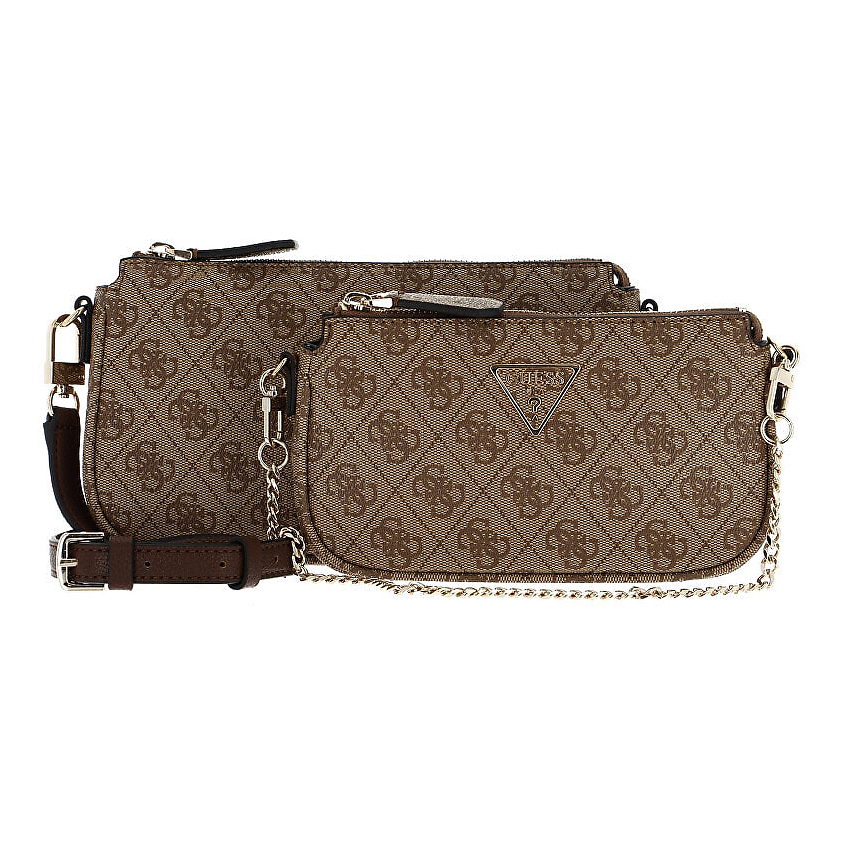 Изображение товара GUESS Сумки через плечо Noelle Double Pouch Crossbody, Цвет: Коричневый