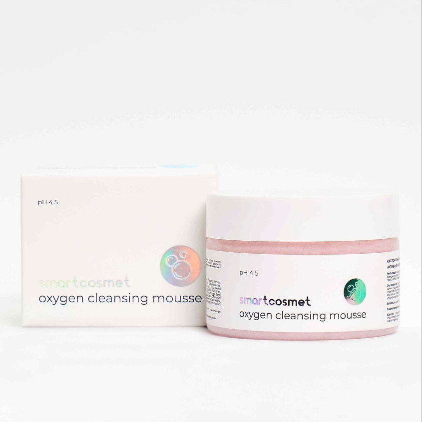 Изображение товара Кислородный очищающий мусс для лица SMARTCOSMET Oxygen cleansing mousse 100 мл Изображение товара Кислородный очищающий мусс для лица SMARTCOSMET Oxygen cleansing mousse 100 мл