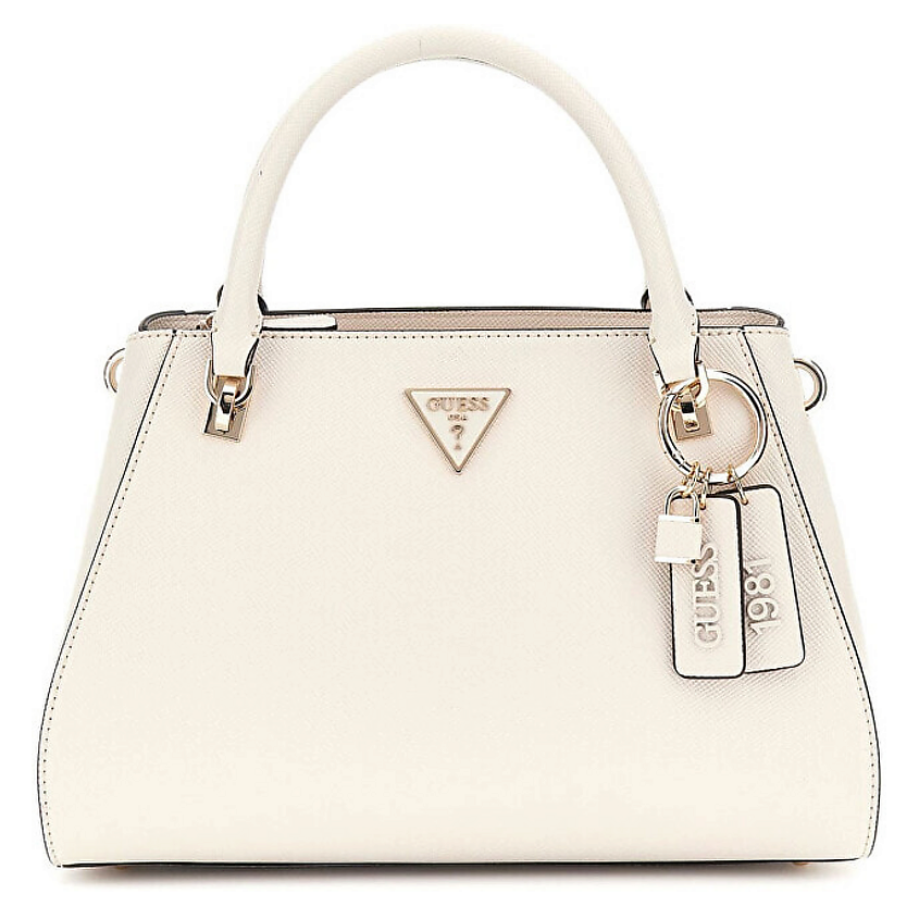 Изображение товара Стильная женская сумка Guess Noelle Luxury Satchel белого цвета