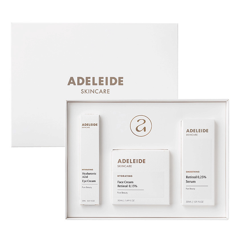 Изображение товара ADELEIDE Подарочный набор для ухода за кожей лица с ретинолом, 410 мл
