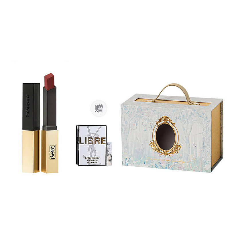 Изображение товара YVES SAINT LAURENT Пробник парфюмерной воды Libre + Помада, Rouge Pur Couture The Slim #1966 + Туалетная вода Libre 1.2 мл