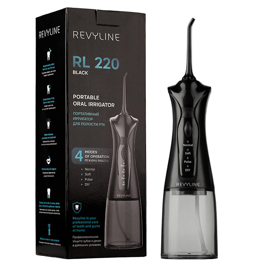 Изображение товара Портативный ирригатор REVYLINE RL 220 с 4 режимами, USB Type-C, 300 мл