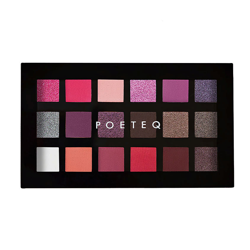 Изображение товара Палетка теней POETEQ Визаж Совершенное покрытие 18 цветов 36 г