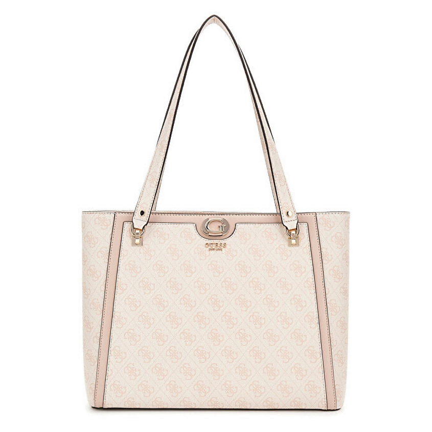 Изображение товара GUESS Сумка Monogram Classic Tote, Цвет: Белый, бежевый