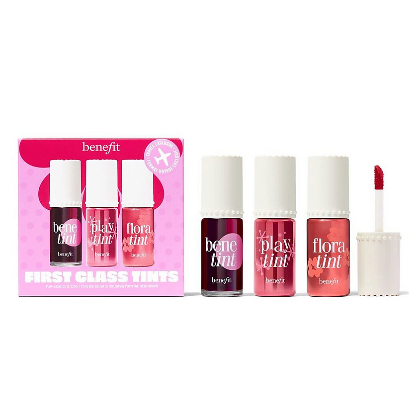 Изображение товара BENEFIT Набор тинтов для губ и щек First Class Tints Trio, Playtint, Floratint, Benetint