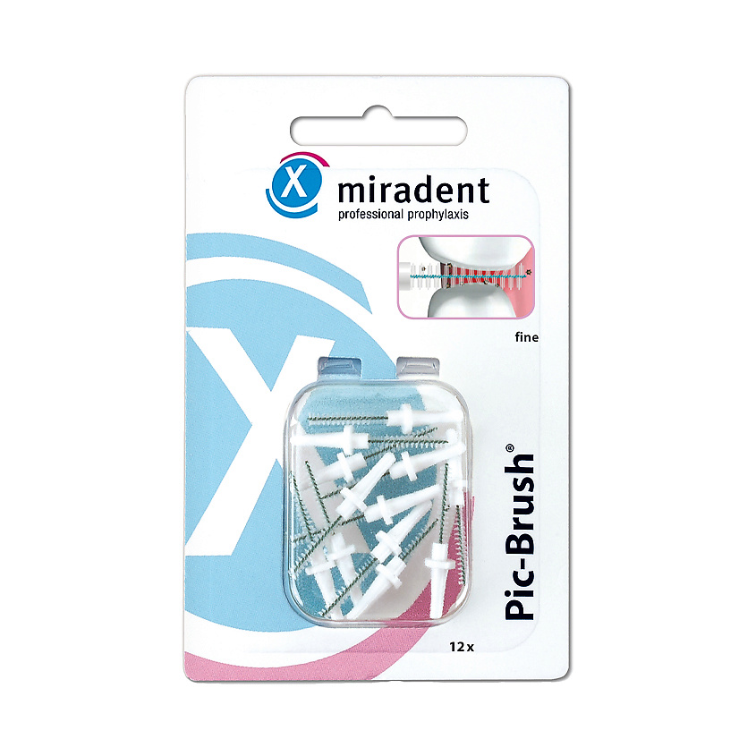 Изображение товара MIRADENT Запасные межзубные ершики Pic-Brush для брекетов 12 шт