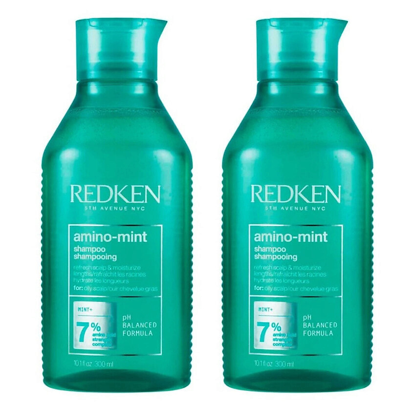 Изображение товара Редкен Набор шампуней Amino-Mint 2х300 мл для жирной кожи головы