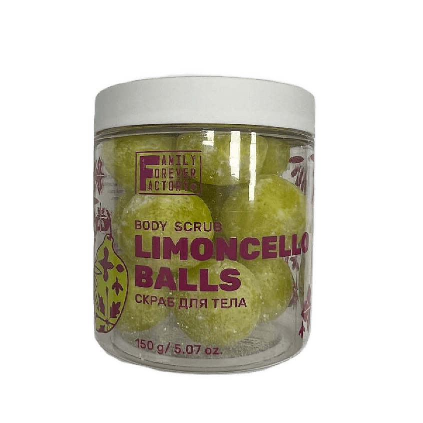 Изображение товара FAMILY FOREVER FACTORY Скраб для тела "LIMONCELLO BALLS" Hand Made, 150 г