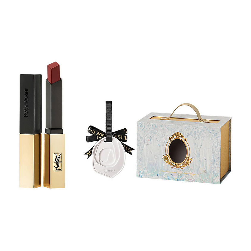 Изображение товара YVES SAINT LAURENT Пробник парфюмерной воды Libre + Помада, Rouge Pur Couture The Slim #1966 + Аксессуар