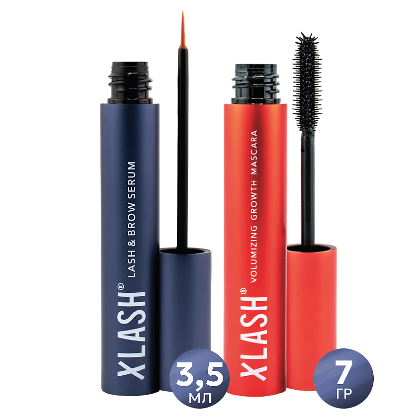 Изображение товара XLASH cosmetics Набор сыворотка для роста ресниц + тушь для ресниц Volumizing Growth, 1 шт.