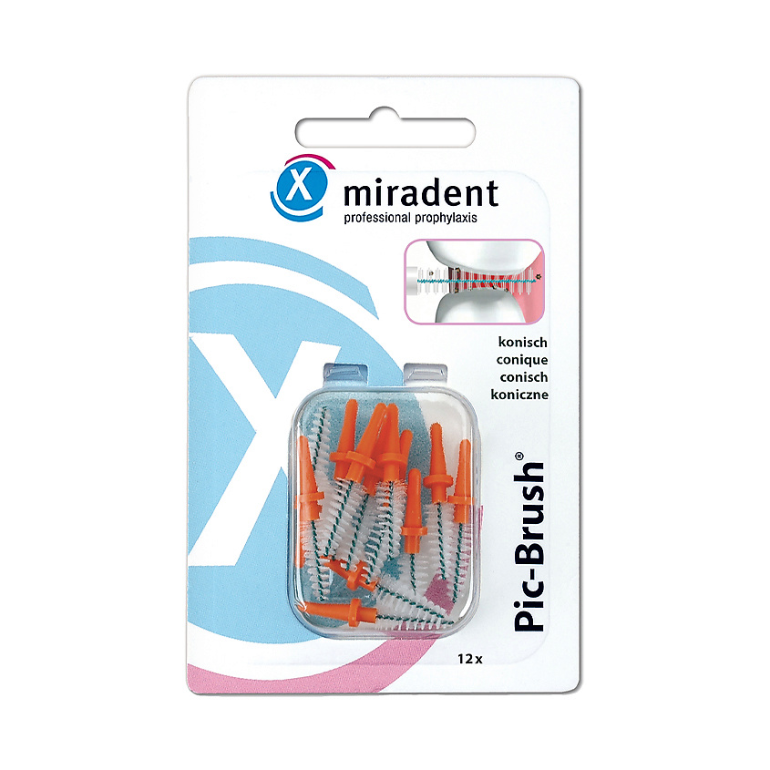 Изображение товара Межзубные ершики Pic-Brush® MIRADENT 12 шт для чистки брекетов и межзубных промежутков