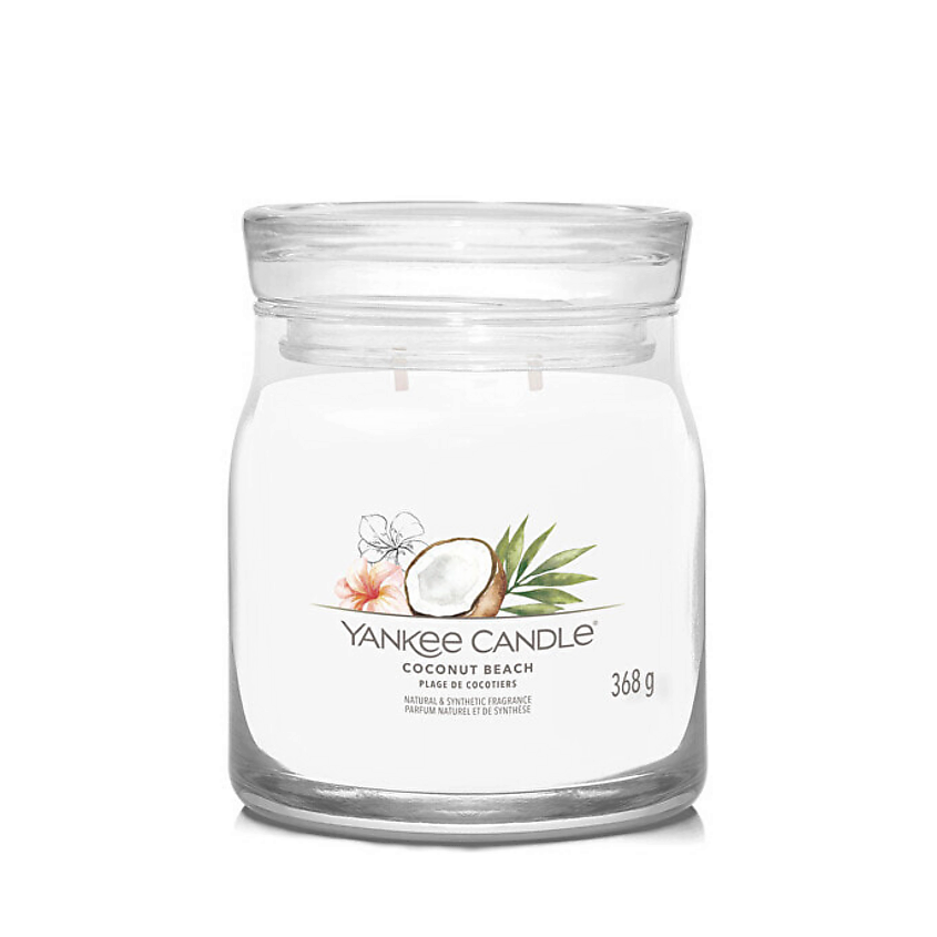 Изображение товара YANKEE CANDLE Свеча ароматическая для дома Coconut Beach, 368 гр