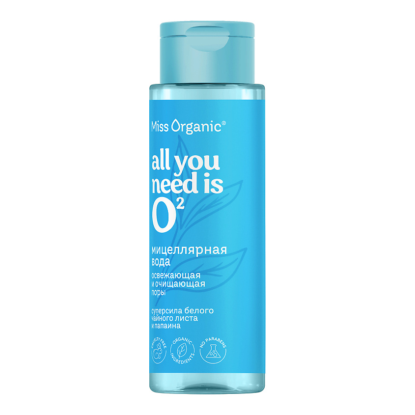 Изображение товара MISS ORGANIC Мицеллярная вода освежающая и очищающая поры 200 мл