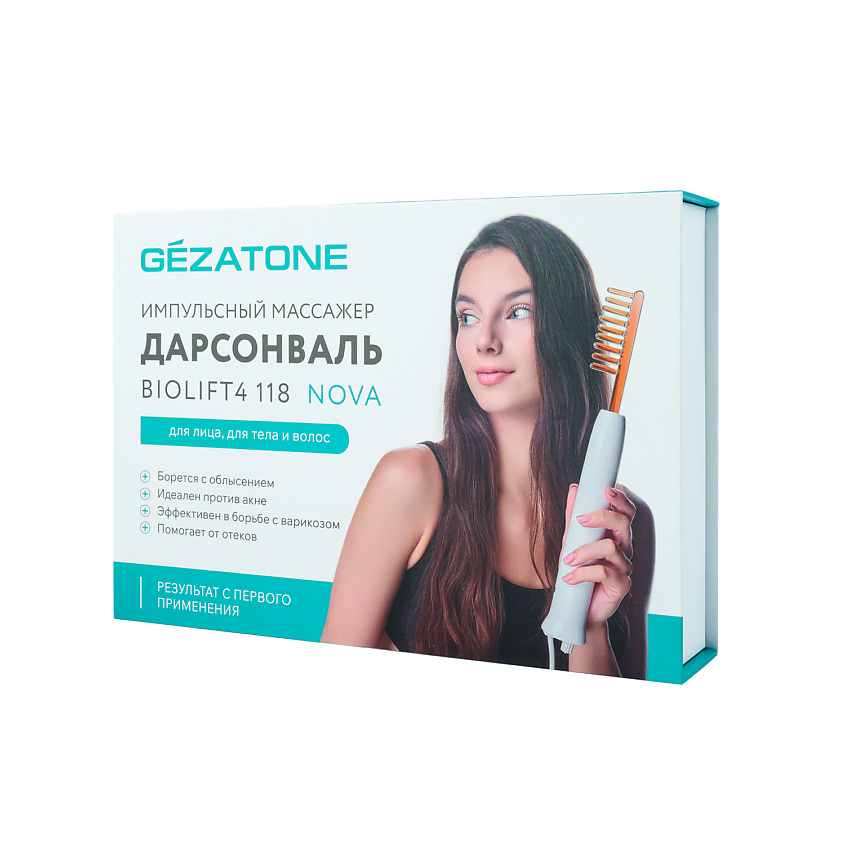 Изображение товара Gezatone Дарсонваль медицинский Biolift4 118 Nova с 4 насадками, 1 шт.