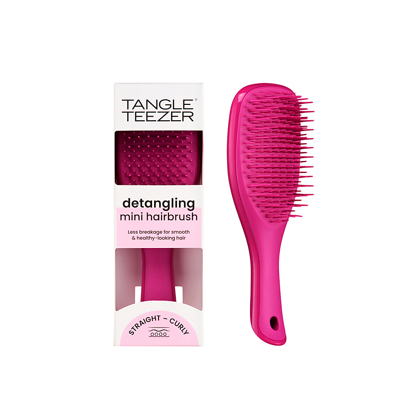 Изображение товара TANGLE TEEZER Расческа The Ultimate Detangler Mini Electric Raspberry, Малиновый