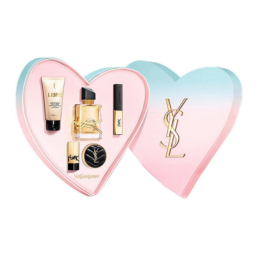 Изображение товара YVES SAINT LAURENT YSL Набор с парфюмерной водой Libre и кушоном Le Cushion Encre de Peau, 50 мл + 50 мл + №B20 + №NM + №1966