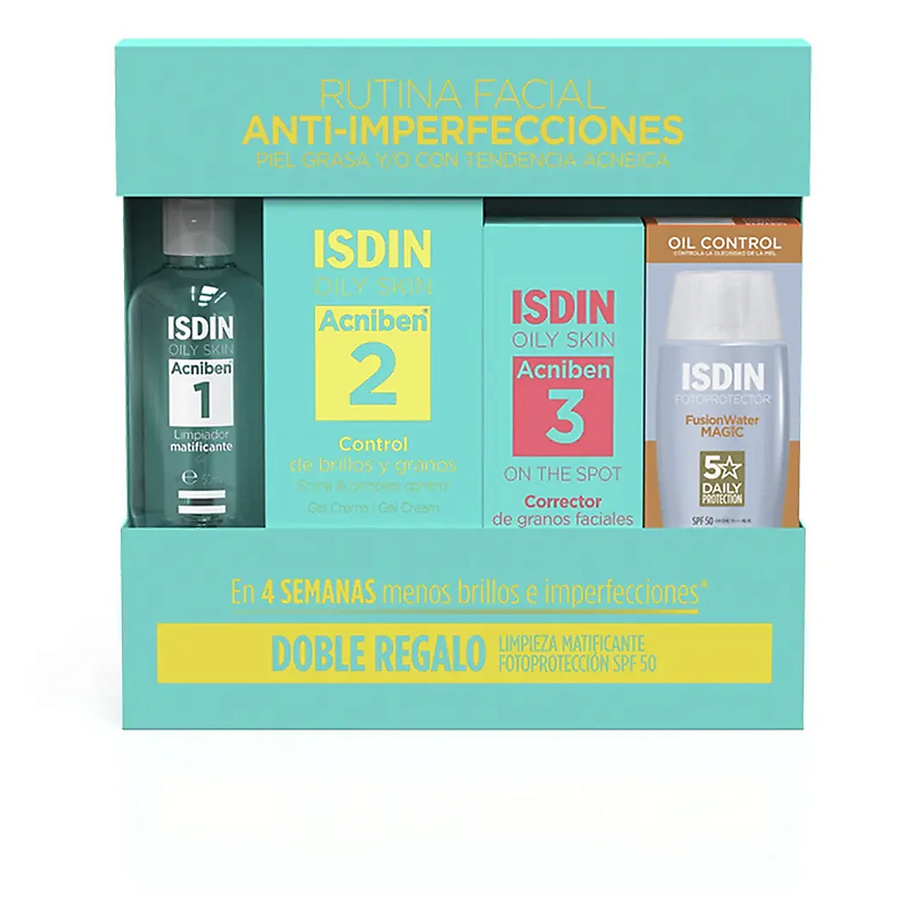 Изображение товара ISDIN Набор для жирной и проблемной кожи Acniben Control, 50 мл + 40 мл