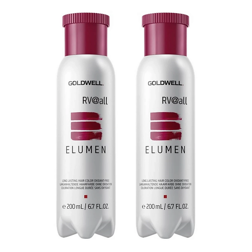 Изображение товара GOLDWELL Краска для волос без аммиака Elumen Pure RV@all, Rotviolett(красно-фиолетовый); 2х200мл