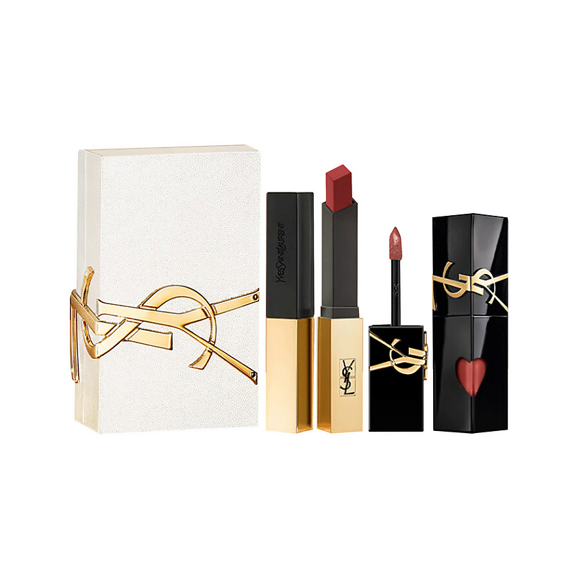 Изображение товара YVES SAINT LAURENT Набор помад: Rouge Pur Couture The Slim + The Inks Vinyl Cream Liquid Lipstick, №1966 + №610
