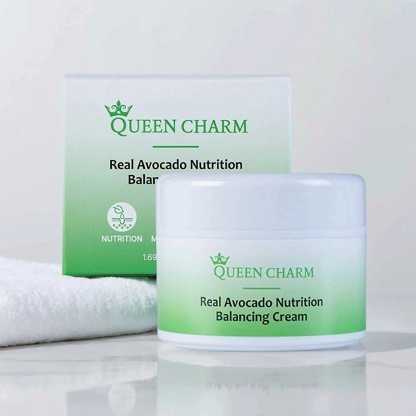 Изображение товара Питательный крем для лица с авокадо QUEEN CHARM Real AVOCADO Nutrition Balancing CREAM 50 мл
