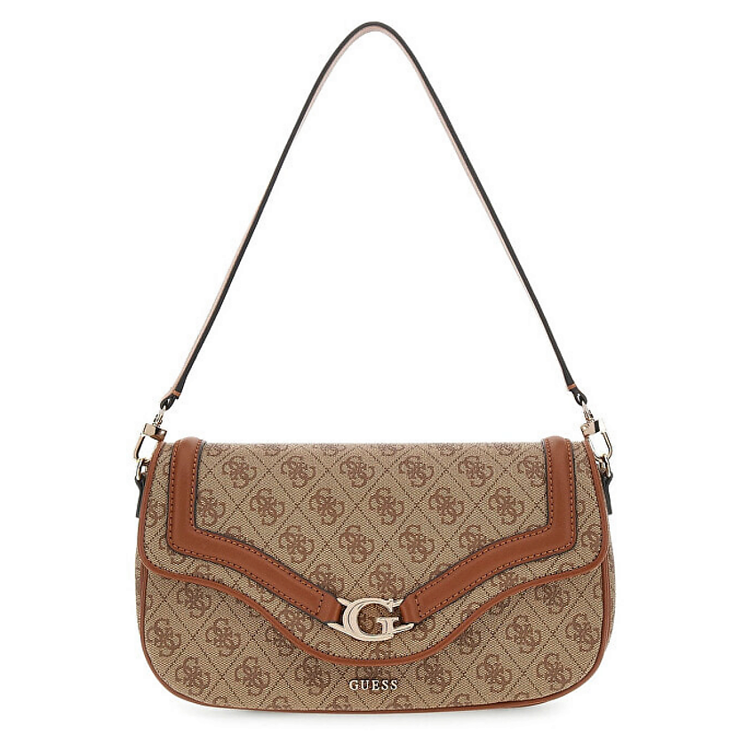 Изображение товара GUESS Сумка на плечо Dea 4G Logo Mini Crossbody, Цвет: Светло-коричневый