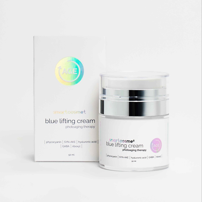 Изображение товара SMARTCOSMET Blue lifting cream крем для лица фототерапия антивозрастной увлажняющий гидралекс