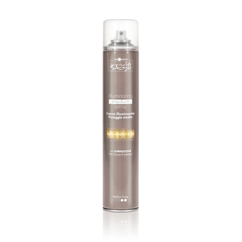 Изображение товара Лак для укладки волос HAIR COMPANY Illuminating Medium Spray 500 мл Средняя фиксация Блеск