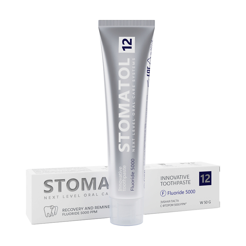 Изображение товара Зубная паста STOMATOL Fluoride 5000 ppm для защиты эмали и борьбы с кариесом