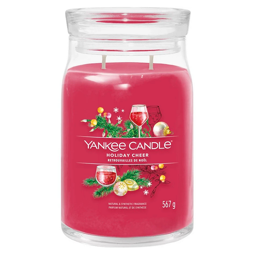 Изображение товара Ароматическая свеча Yankee Candle Holiday Cheer 567 г праздничный аромат
