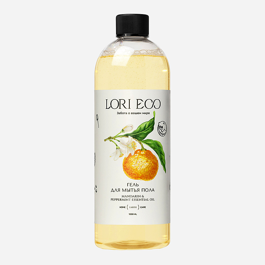 Изображение товара LORI ECO ЗАБОТА О ВАШЕМ МИРЕ Средство для мытья пола с эфирным маслом Мандарин и Мята, 1000 мл