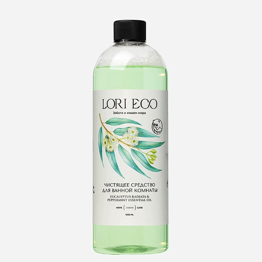 Изображение товара LORI ECO ЗАБОТА О ВАШЕМ МИРЕ Чистящее средство для ванной с эфирным маслом Эвкалипт и Мята, 1000 мл